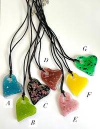 Image 2 of 1/1 Glass Pendant Necklaces 