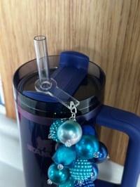 Image 3 of Star Shine Sea Glass Aura Tumbler Straw Bauble