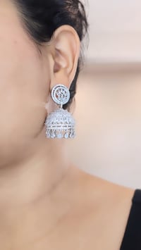 Image 5 of Terry_Big 360 American Diamond Earrings/Jhumka