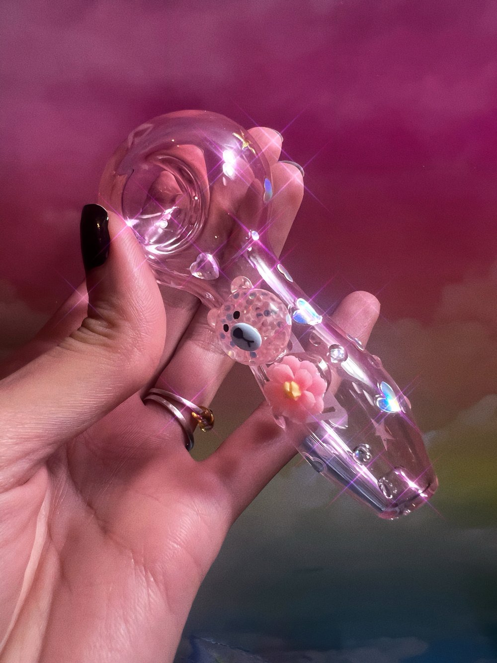 Sparkle Teddy GRAV pipe 💖✨