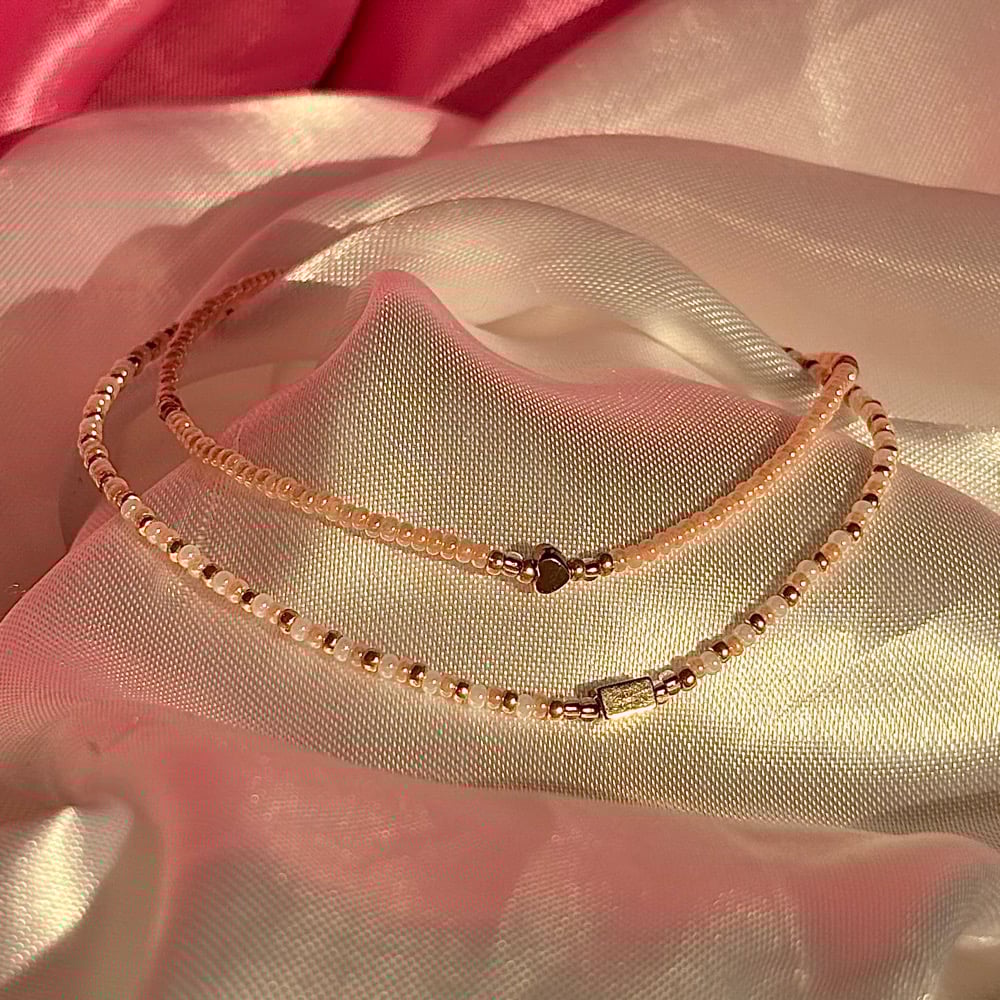 Peachy Keen Anklet Duo