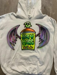 Image 1 of 1/1 Airbrush Hoodie on a Large White Hoodie
