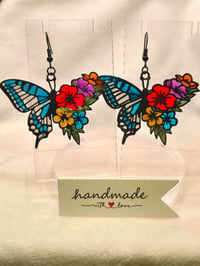 Image 5 of Handcrafted Resin Butterfly with Floral design 