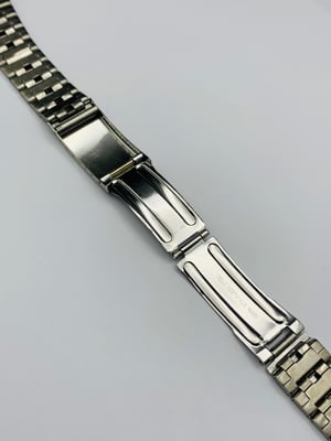 Image of Rare 1970's heavy duty Ricoh stainless steel watch strap bracelet,New Old Stock,mint,17.5mm