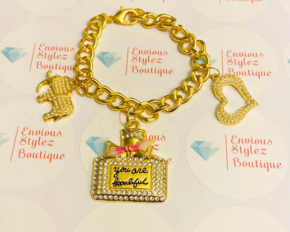 Image of You are beautiful 1 chain link bracelets