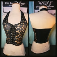 Image 2 of Leopard top with rings size S