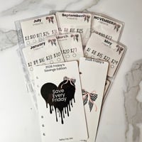 Image 1 of 2026 Friday Savings Challenge With Envelopes A6