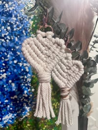 Image 4 of Heart Keychain - macrame