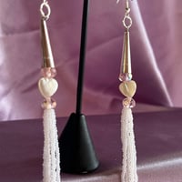 Image 3 of 6 strand beaded dangle earrings