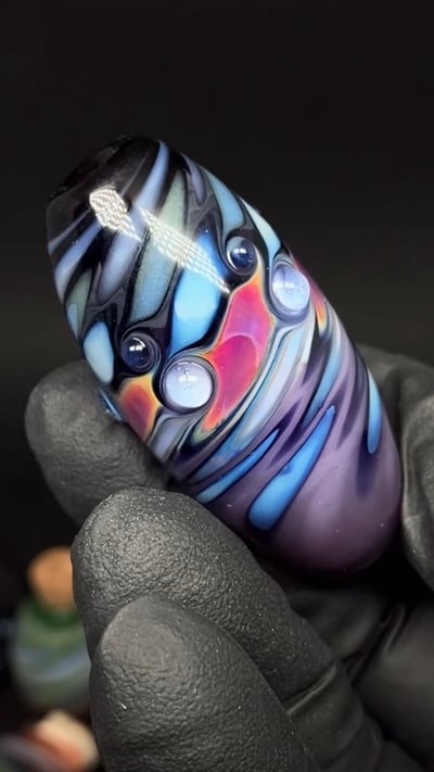 Image of Purple Wave Focal Bead