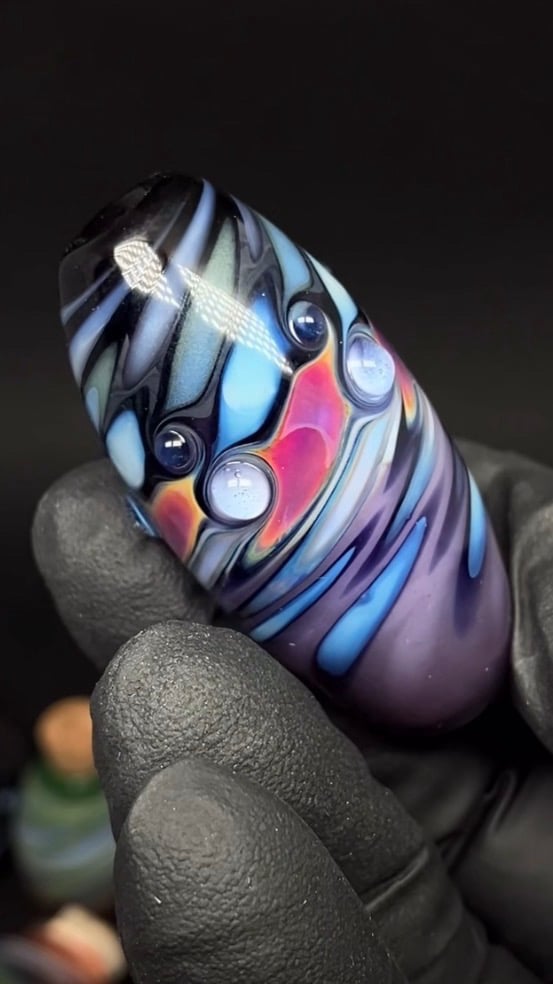 Purple Wave Focal Bead