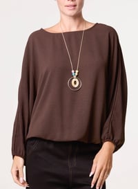 Image 7 of OLIVIA - BATWING NECKLACE BLOUSE