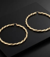 Image 1 of Golden Twist Luxe Hoops