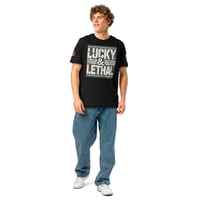 Image 1 of Lucky/Lethal Unisex organic ribbed neck t-shirt