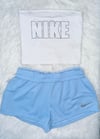 XL blue shorts set