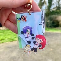 Image 2 of Team Rocket Spinner Charm, blasting off again Keyring