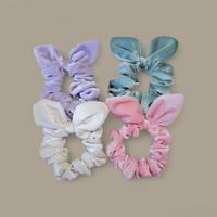 Velvet bunny ear scrunchie