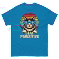 Image 13 of Stay Pawsitive Cat Shirt – Funny Retro Cat Graphic Unisex T-Shirt | Cute Positive Cat Lover Tee