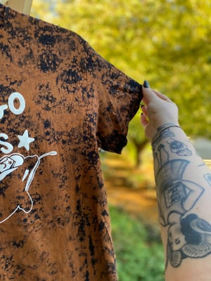 Image of MEDIUM Lets Go Girls Orca Bleach Dye Shirt