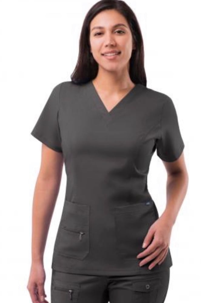 Image of Adar Grey Women’s V-neck Top 