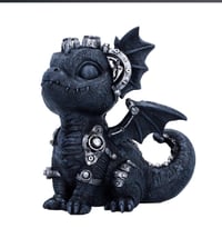 Image 6 of Coglet Black Steampunk Dragon 17.7cm