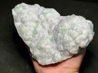 Image 5 of Green & Purple Cubic Fluorite With Druzy White Quartz Specimen #2400