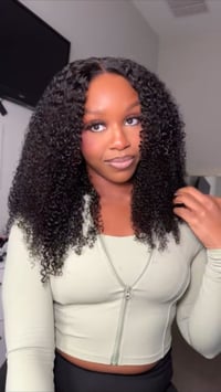 Image 1 of 7x5 Afro curly glueless wig 