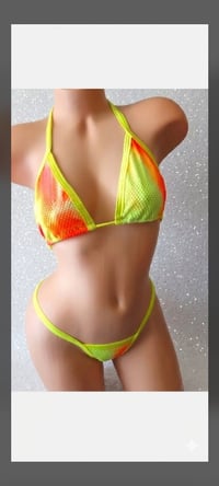 Image 3 of Neon Yellow Thong Bikini (4 Prints)