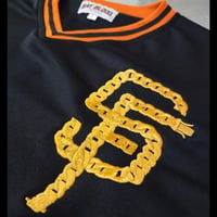 Image 3 of ORANGE GOLD CUBAN LINK SF JERSEY