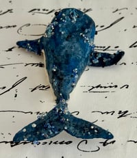 Image 1 of Spun cotton whale ornament