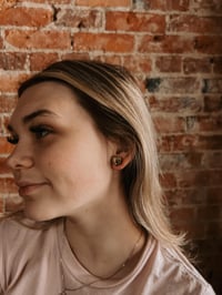 Image 2 of Heart Paw Stud Earrings