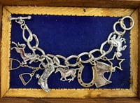 Image 2 of Vintage Equestrian Charm Bracelet –  Retro Cowgirl Chic