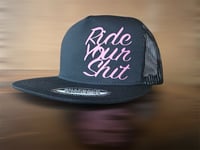 Image 1 of RYS HOT PINK ON BLACK TRUCKER