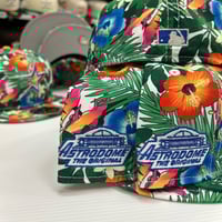 Image 2 of New Era 59Fifty Floral Metallic Royal “Tropical Queen “