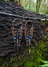 Image 1 of Lapis Lazuli horseshoe triple drops 
