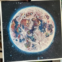 Image 3 of Limited edition embellished “the moon” fine art print