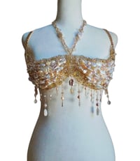 Image 1 of Rainbow Pearlescent Beaded Bralette