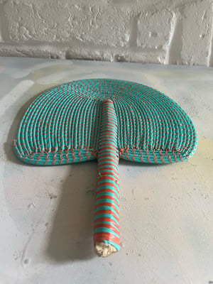 Image of African Hand woven Fans made from recycled plastics  A