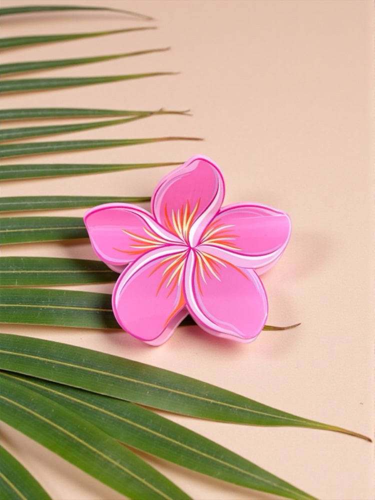 Image of Pink Plumeria Hunny Girl 2.0 Claw Clip