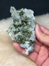 Image 10 of Epidote On Quartz Crystal Specimen #2102