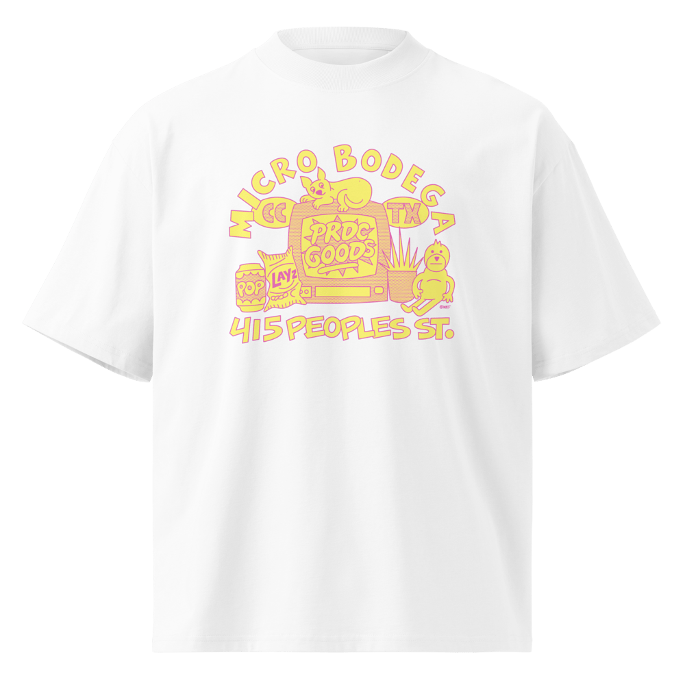 PRDC GOODS MICRO BODEGA organic oversized high neck t-shirt
