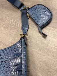 Image 3 of Powder blue snakeskin feel handbag with matching mini wallet 