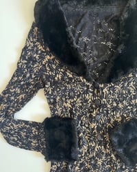 Image 5 of Vintage Faux Fur Trimmed Cardi (S)