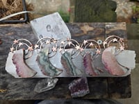 Image 3 of Electroformed Amethyst moon and stars necklace 02