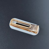 Image 2 of White Glitter Hair Slide (rectangle shape)