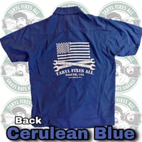 Image 9 of Gently Used Nuts & Bolts Flag Work Shirts (Patch Front)