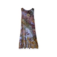 Image 1 of S Jersey Knit Pocket Tank Dress in Earthy Watercolors Ice Dye