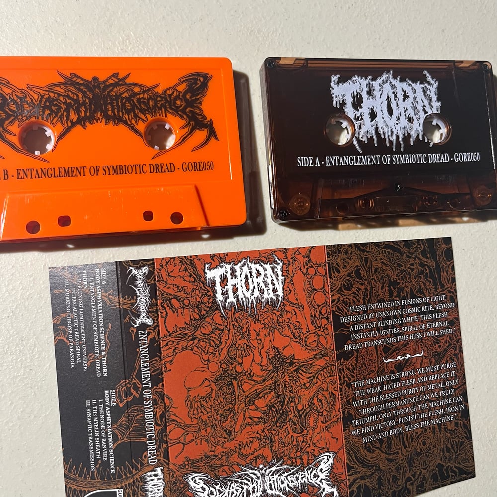 THORN / BODY ASPHYXIATION SCIENCE - “Entanglement of Symbiotic Dread” split cassette