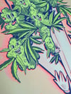 Flowers - A3 - 3 colour risograph print 