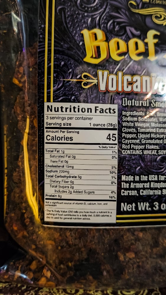 ๐The Armored Kingdom Volcanic Jalapeรฑo Beef Jerky ๐๐ถ๐